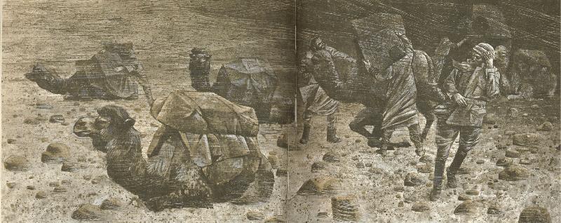 william r clark hedins expedition under en sandstorm langt inne i takla makanoknen i april 1894 France oil painting art
